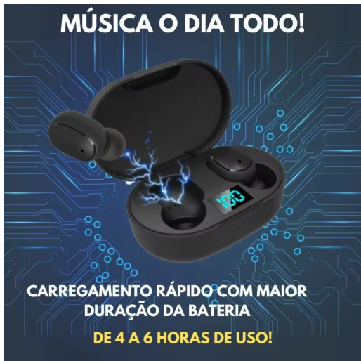 Fone De Ouvido Bluetooth Sem Fio Tws Microfone Todos Celular