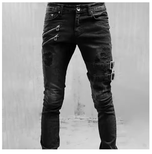 jeans magros alta qualidade hip hop preto calças jeans